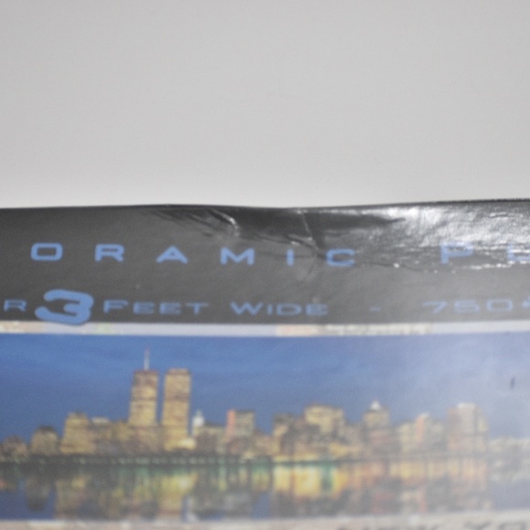New York New York Panoramic Puzzle 3 Feet Wide 750 Piece Twin Towers Sealed - Picture 3 of 7